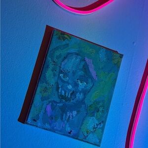 Abstract Blue and Green Canvas Art